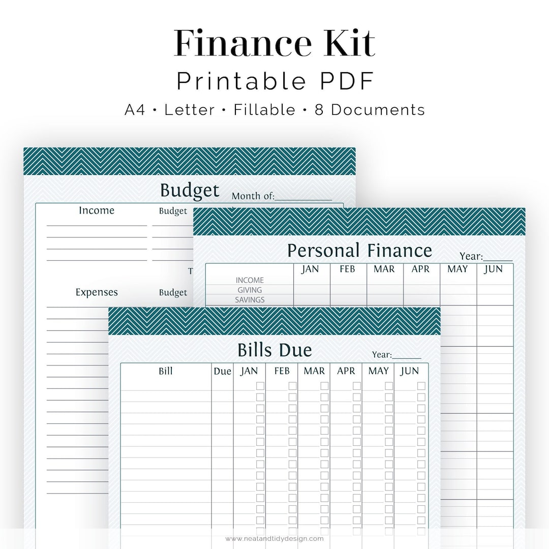 Financial Printable Guide.pdf Ultimate Finance Kit - Fillable - Instant Download - Printable PDF ...