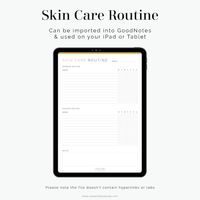 Skin Care Routine (3 Documents) - Fillable - Printable PDF - Health ...