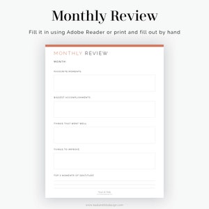 Goal & Life Planner Kit (15 documents) - Fillable - Printable PDF - New Years Resolutions, Life Planner - Goal Planner - Instant Download image 7