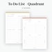 Quadrant to Do List 2 Layouts Fillable Printable PDF Task Management ...