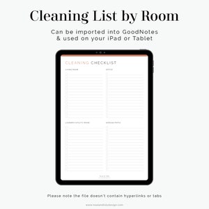 Cleaning Checklist by Room Fillable Printable PDF Household Binder, Cleaning Kit Instant Download image 3