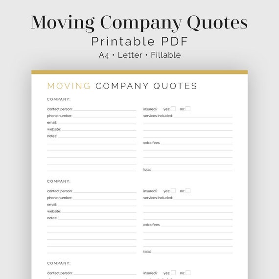 Moving Company Quotes >> Moving Company Quotes Fillable Moving Planner Compare Moving Companies Printable Organizational Pdf 3 Colours Instant Download Moving Company Quotes >> Moving Company Quotes Fillable Moving Planner Compare Moving Companies Printable Organizational Pdf 3 Colours Instant Download