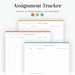 Exam & Assignment Trackers Fillable Printable PDF Student Planner, High ...