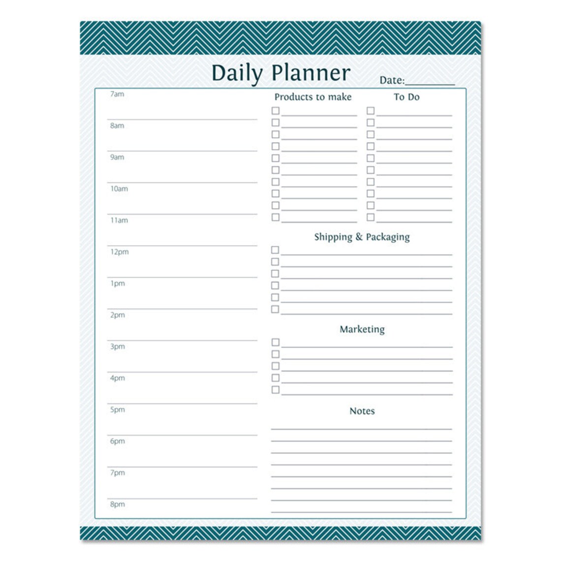 Daily Business Planner Fillable Business Planner | Etsy