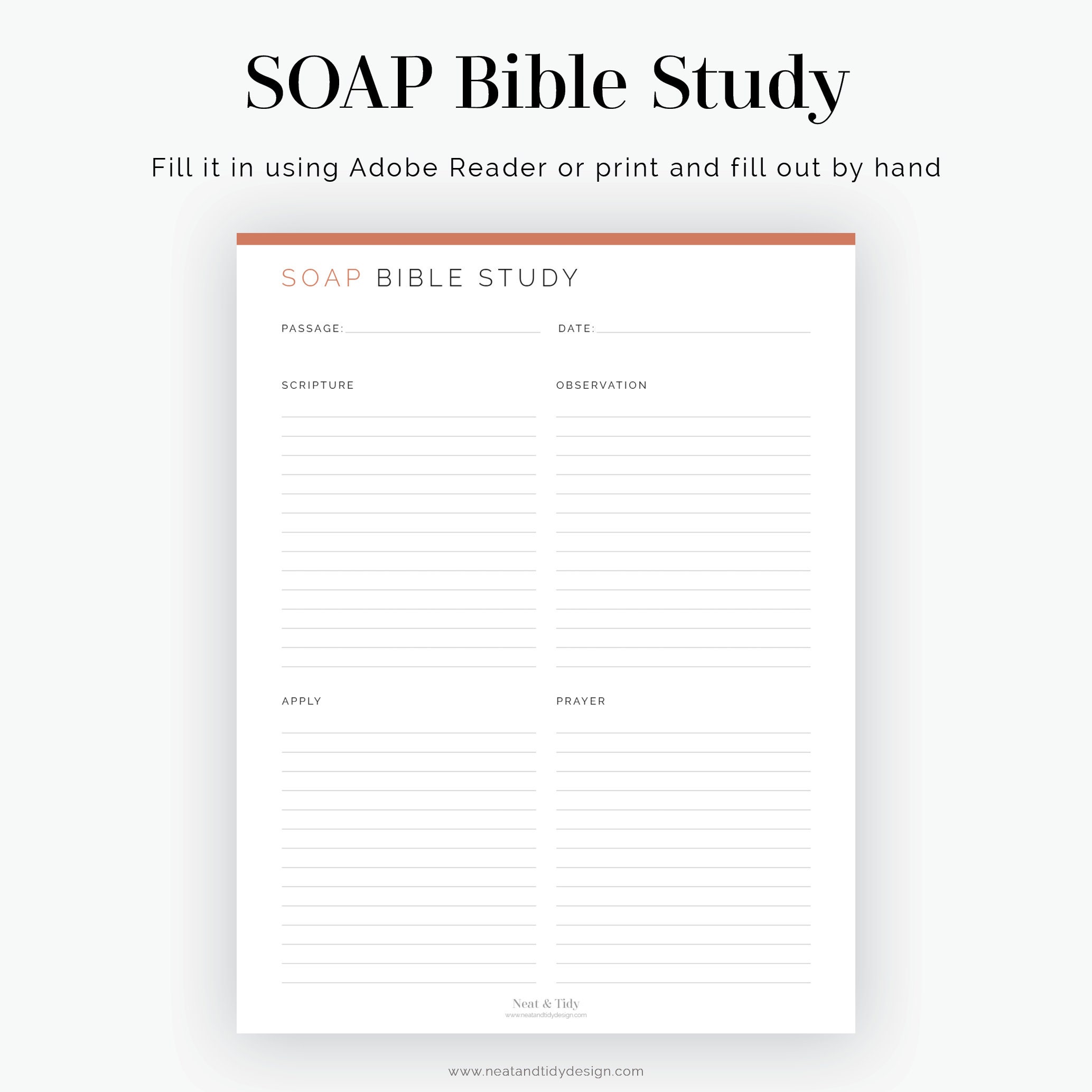 SOAP Bible Study Fillable Printable PDF Journaling Etsy Australia
