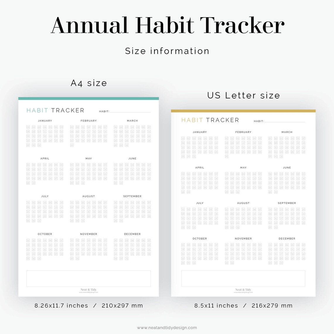 Annual Habit Tracker Ideas Annual Habit Tracker Ideas