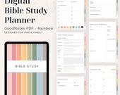 Digital Bible Study Planner for GoodNotes (Rainbow) (Portrait) - Hyperlinked Digital Colourful Bible Study - Instant Download