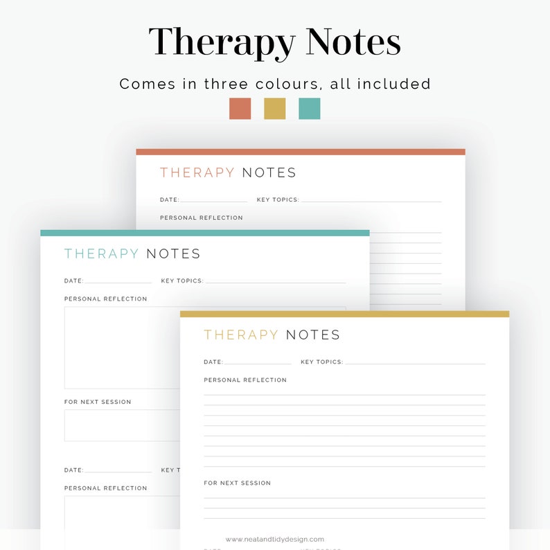 Therapy Session Notes Fillable Printable PDF Mental - Etsy