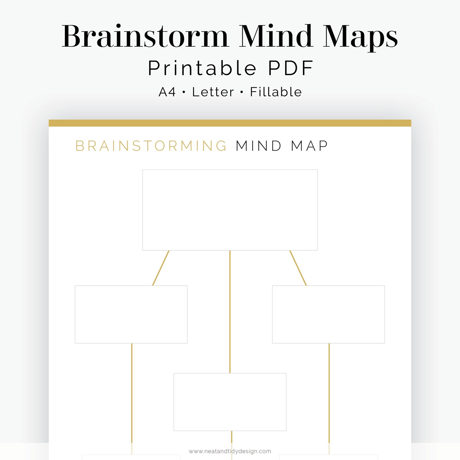 Brainstorming Mind Map Templates (3 Layouts) - Fillable - Printable PDF ...
