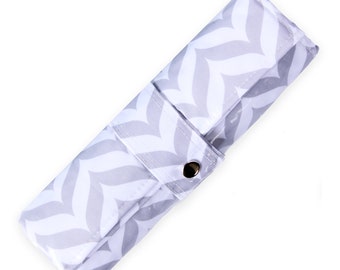 Makeup Travel Pad - Waterproof, Wipeable & Washable - GREY CHEVRON