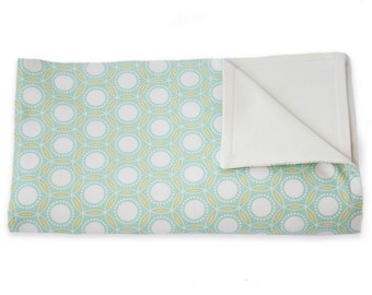Organic Baby Blanket - Stroller Blanket - Soft & Light 100% Cotton - Mint Unisex Registry Shower Gift - PRECIOUS