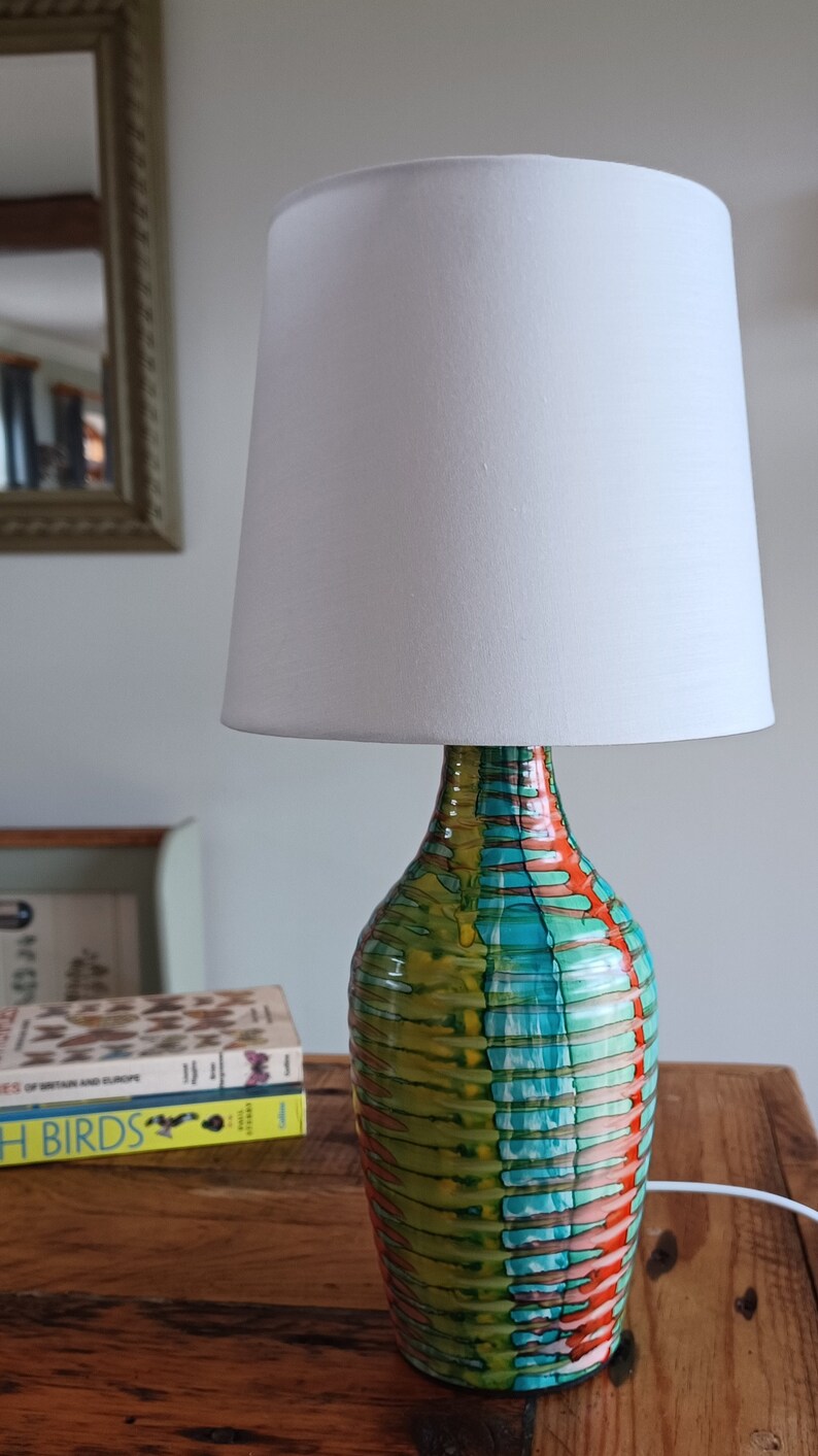 Table Lamp, Bedside Lamp, Colourful Lamp, Lamp and Shade, Unusual Table