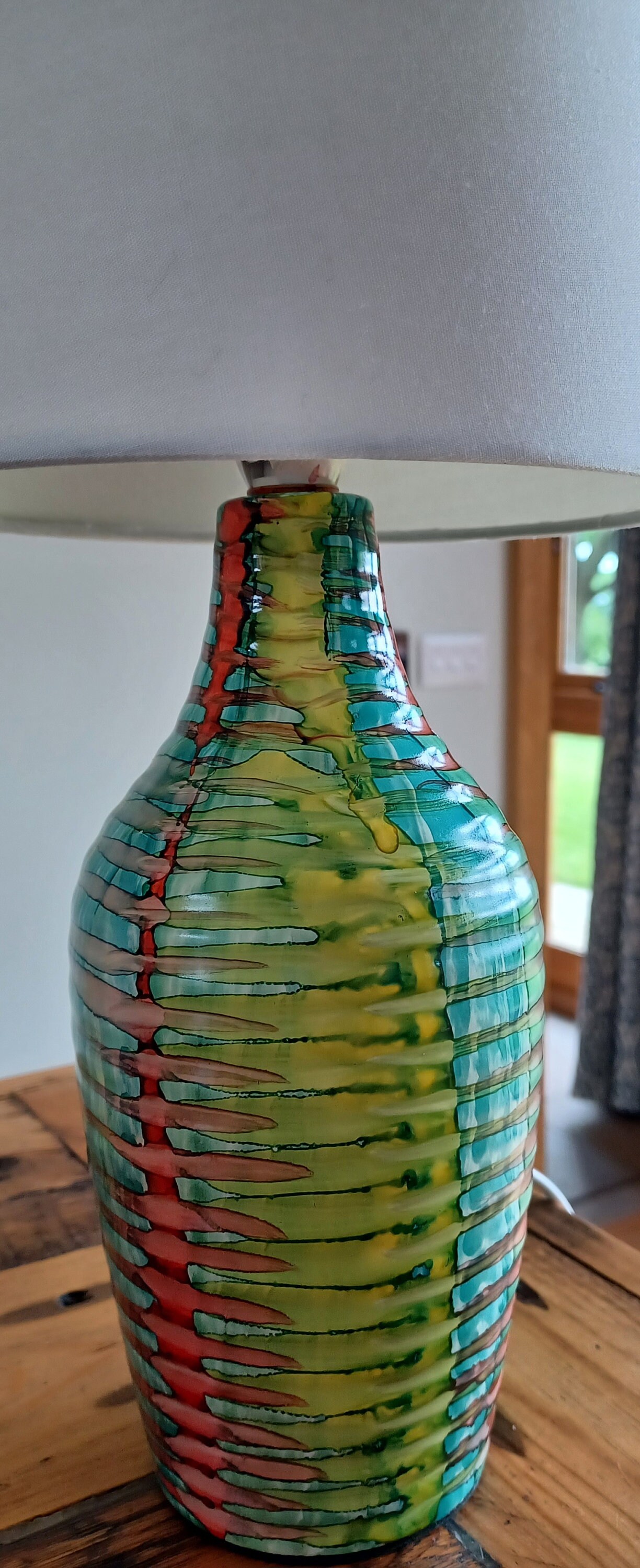 Table Lamp, Bedside Lamp, Colourful Lamp, Lamp and Shade, Unusual Table