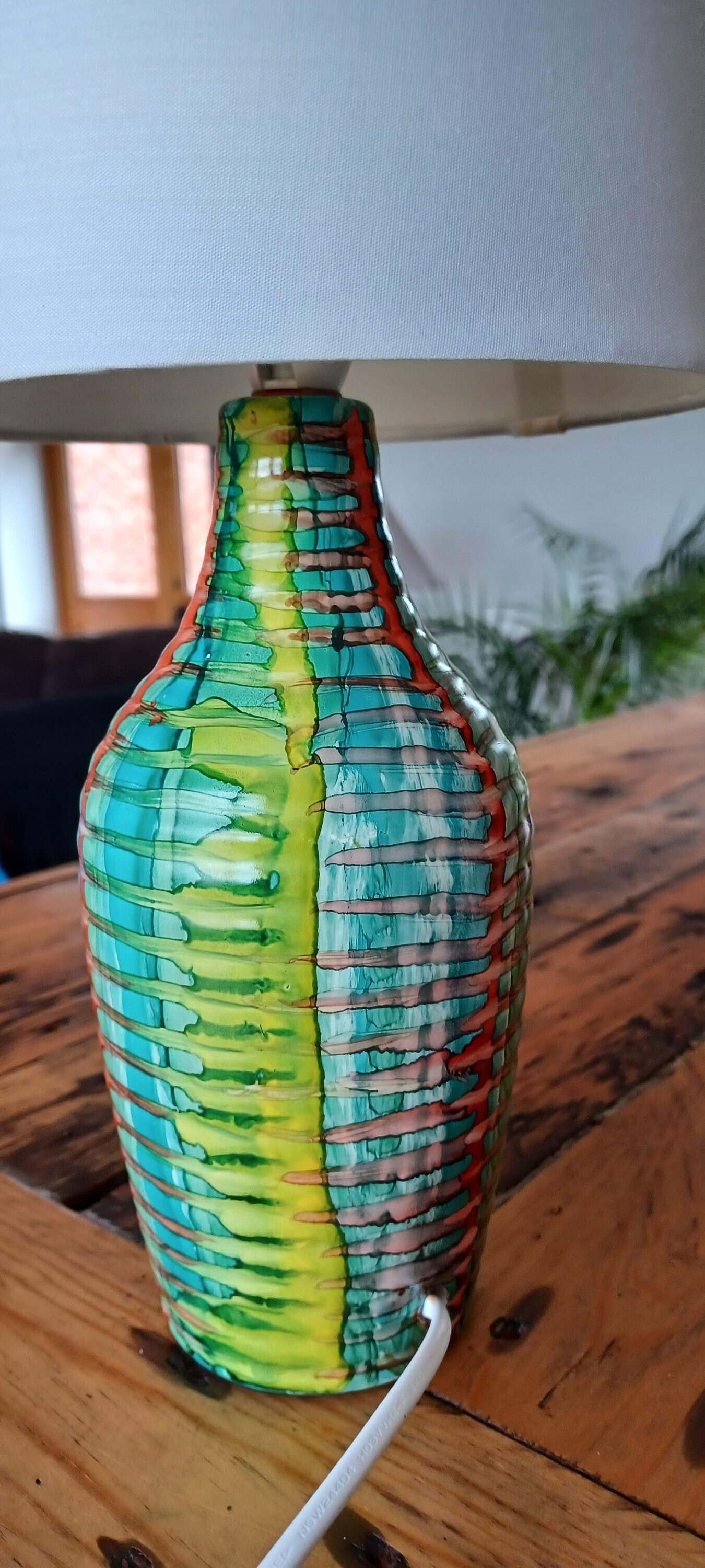 Table Lamp, Bedside Lamp, Colourful Lamp, Lamp and Shade, Unusual Table