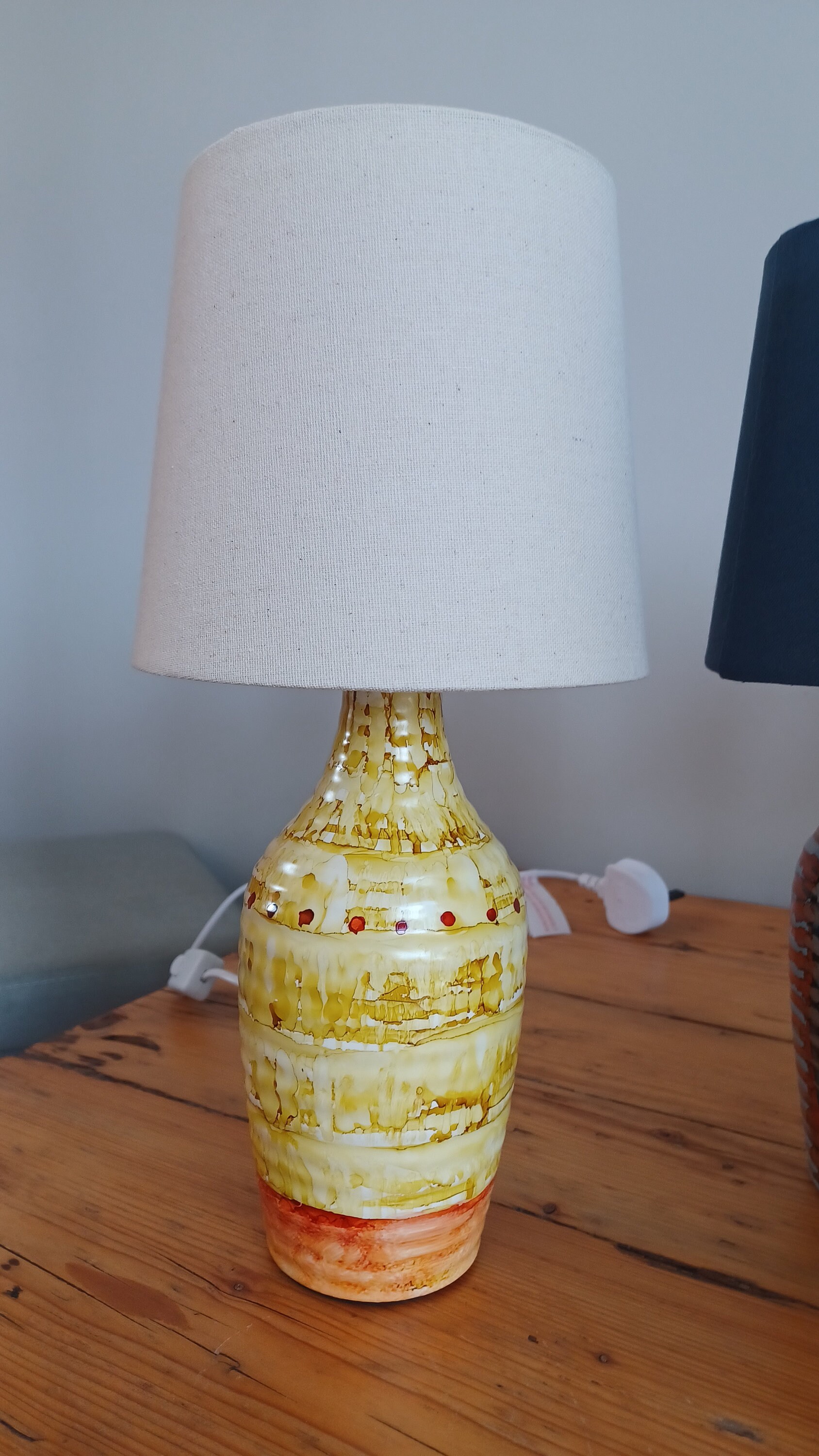 Arenson yellow ceramic table lamp deals