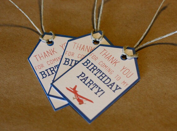Travel Themed Thank You Tags Set Of 25 Birthday Party