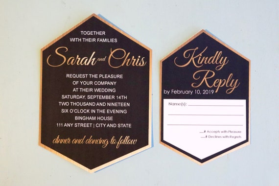 Simple Wedding Invite Suite With Cursive Fonts Or Invitation