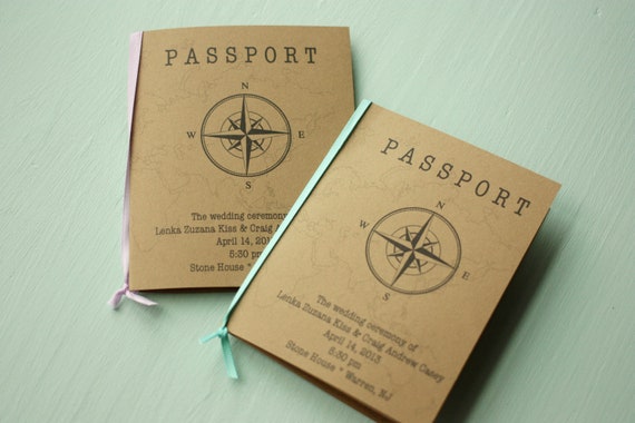 Passport Wedding Program Template For Wedding Planning Or Set Etsy