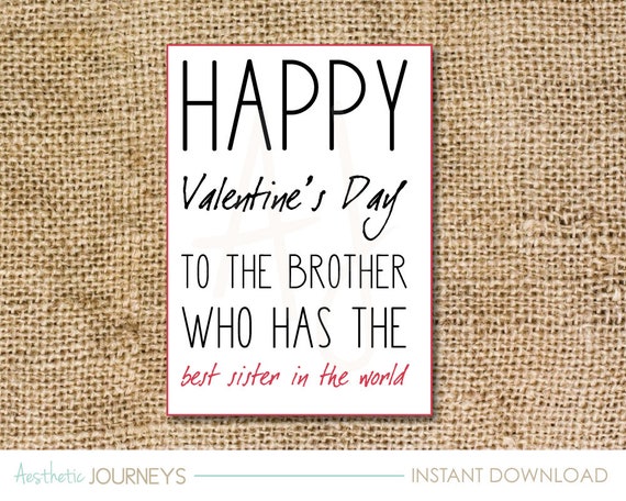 Funny Valentine Card For Brother With Valentine Svg And Love Etsy