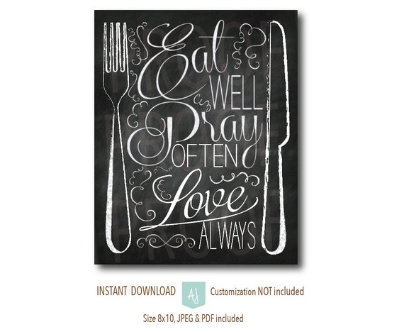 items similar to chalkboard kitchen decoration printable chalkboard