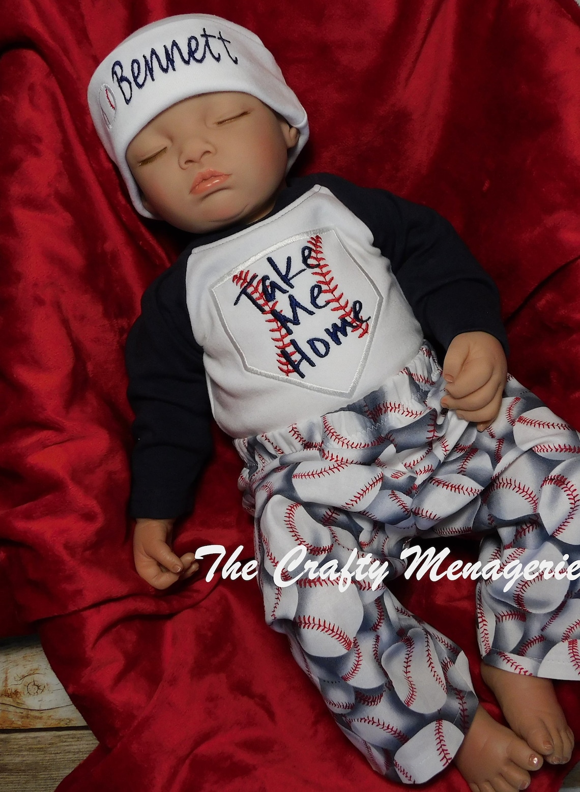 Baby Boy Baseball Outfit Baby Boy Coming Home Outfit Boy Etsy