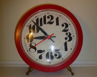 red retro kitchen clock large sparta red retro clock vintage wall midcentury 1950s kitchen laundry room atomic kitchen clock etsy red retro kitchen clock large sparta red retro clock vintage wall midcentury 1950s kitchen laundry room atomic kitchen clock etsy