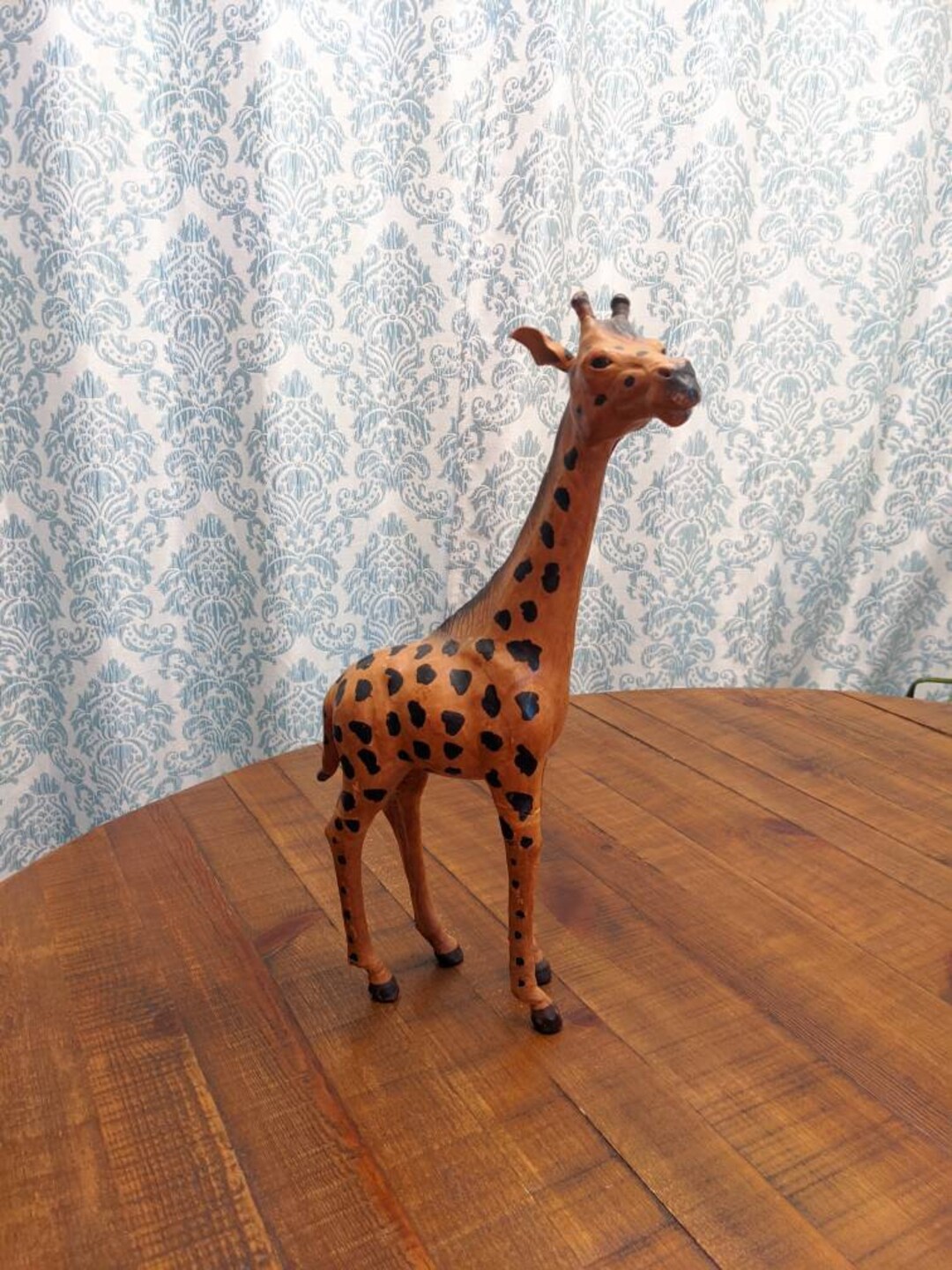 Leather Giraffe Statue Zoo Animals Safari Kids Room Nursery Decor