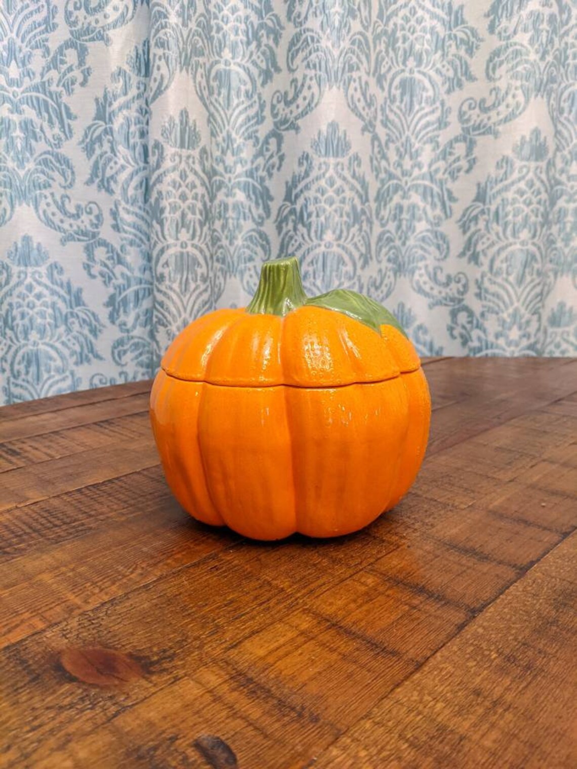 Pumpkin Cookie Jar Halloween Candy Dish Punking Jar Ceramic Etsy