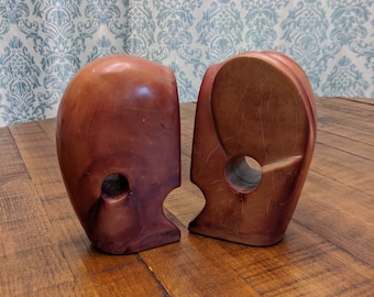 Stone Elephant Bookends Zoo Animals Library Decor Stone Bookends African Safari Decor Stone Collectible Elephant Collectible Art Deco
