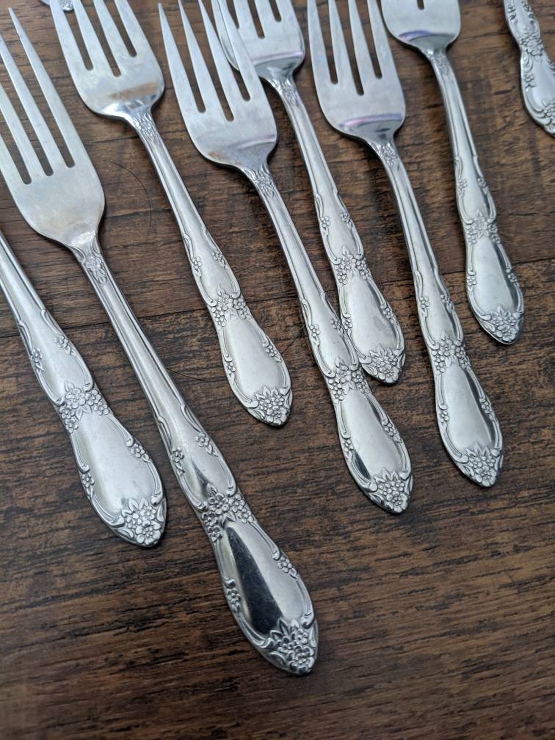 Oneida Rogers Flatware Floral Silverware Stainless Floral Etsy