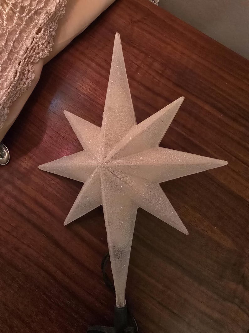 Atomic Tree Star Light up Christmas Star Glowing Tree Topper Holiday ...