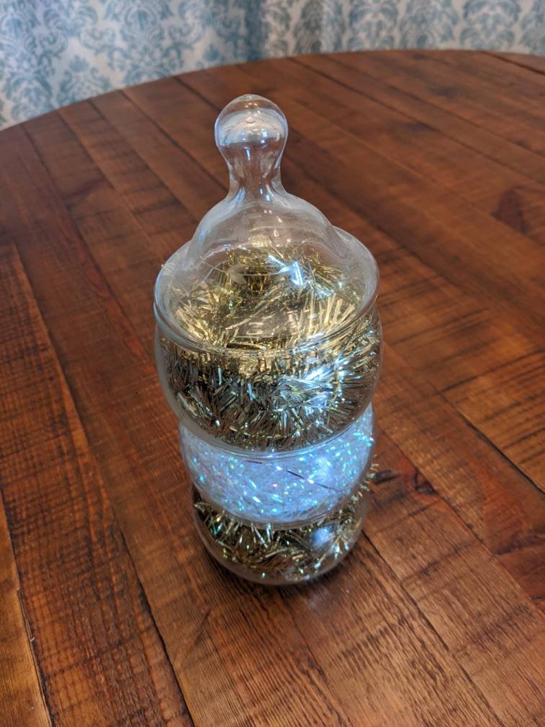 Etched Glass Storage Container Bathroom Storage Candy Dish Etsy