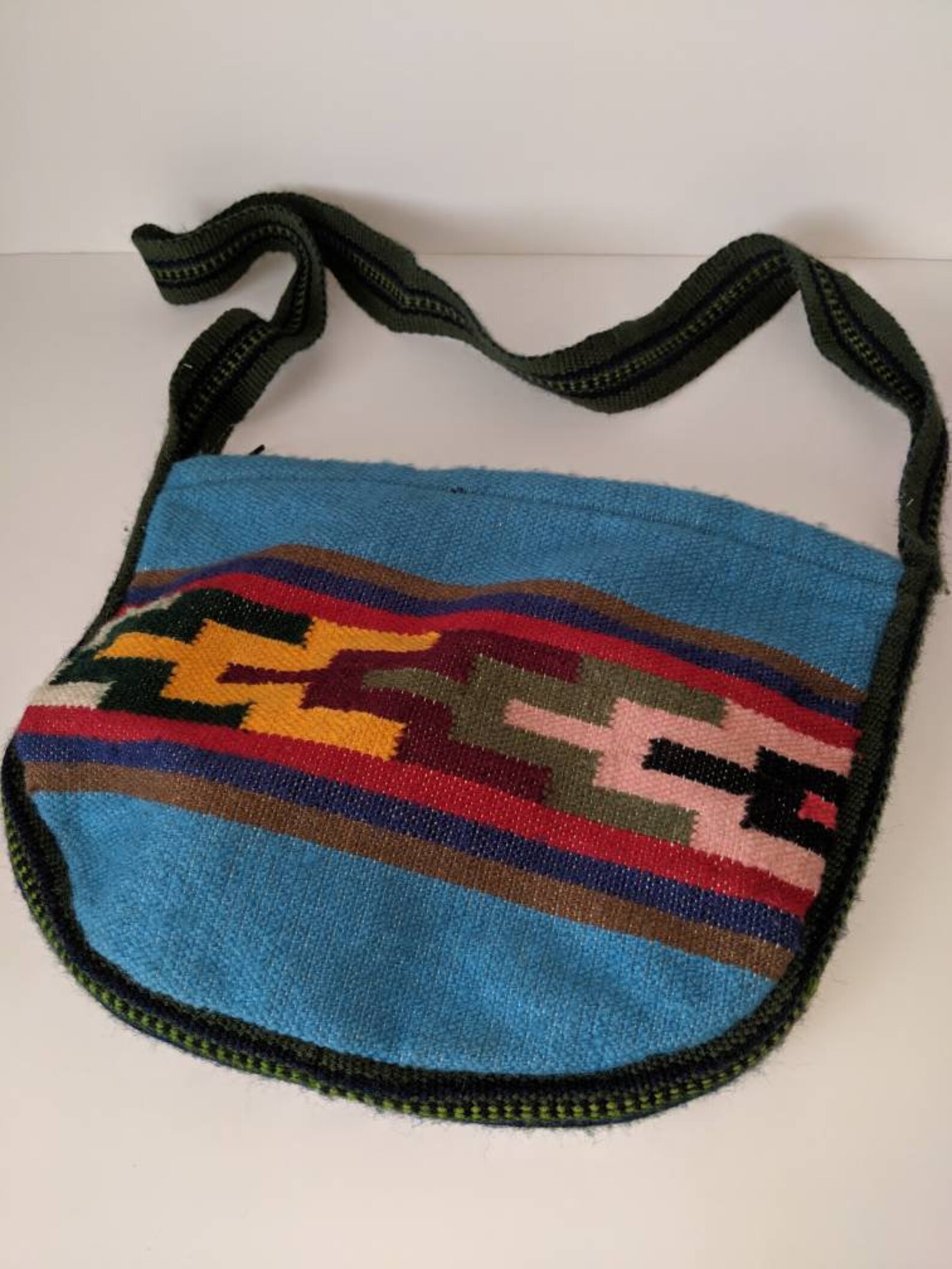 Mexican Purse Mexican Blanket Purse Serape Blanket Bag Floral Etsy