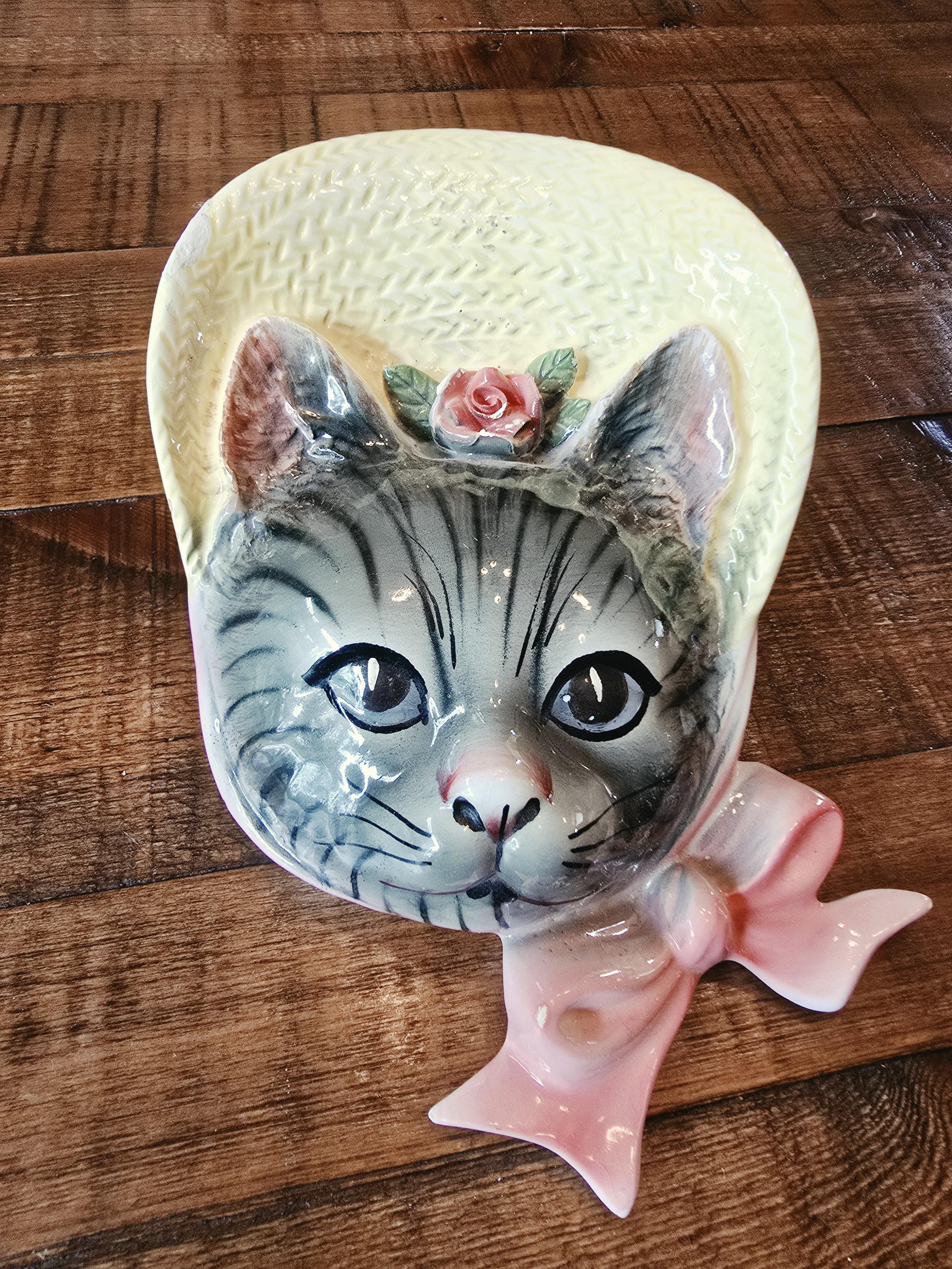 Vintage Cat Wall Pockets - Etsy