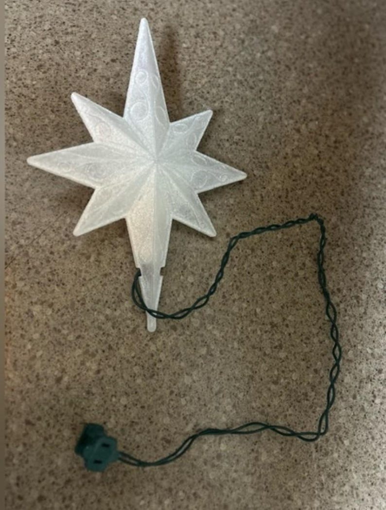 Multicolor Atomic Tree Star Light up Christmas Star Glowing Tree Topper ...