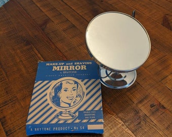 Make Up And Shaving Mirror Magnifier Mirror Vanity Mirror Mcm Round Flip Mirror Compact Mirror Travel Mirror Take Apart Mirror Camping