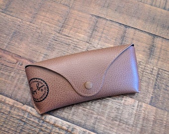 Leather Ray-Ban Glasses Case Brown Leather Case NOS Glasses Case Aviator Case