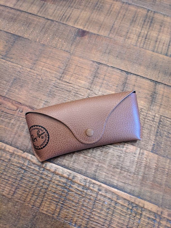 Leather Ray-Ban Glasses Case Brown Leather Case N… - image 1