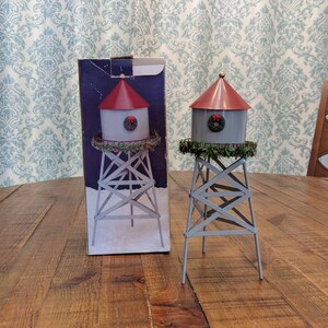 Christmas Valley Metal Water Tower Christmas Village Holiday Village Decor