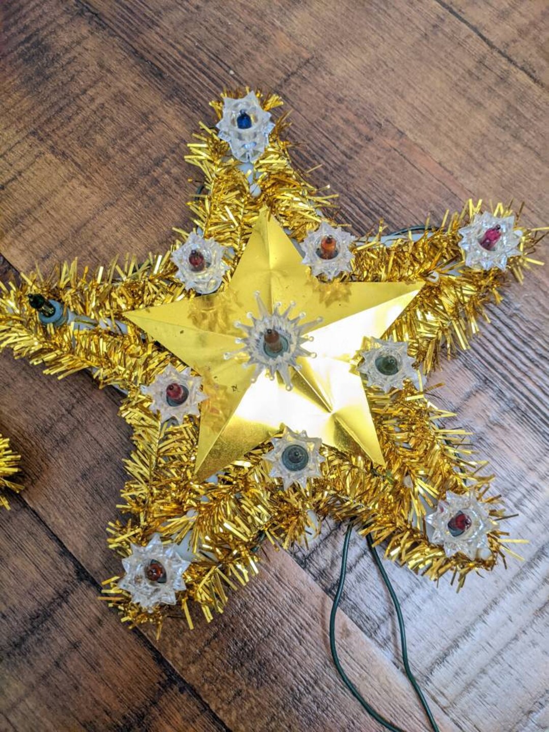 Choice Gold Tree Topper Light up Tree Star Gold Christmas Decor Holiday