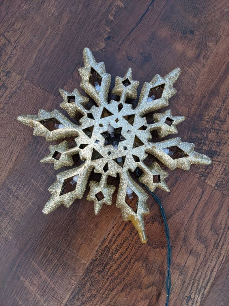 Vintage Gold Star Tree Topper Light Star Vintage Tree Star Etsy