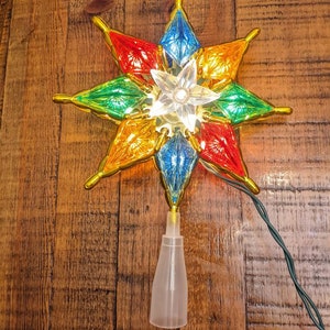 Atomic Tree Star Mid-century Modern Christmas Tree Topper Retro Christmas Light Up Atomic Light Up Star Mcm Holiday Tree Decor