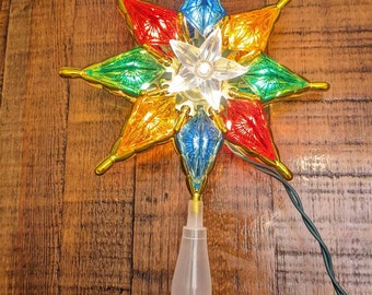 Atomic Tree Star Mid-century Modern Christmas Tree Topper Retro Christmas Light Up Atomic Light Up Star Mcm Holiday Tree Decor