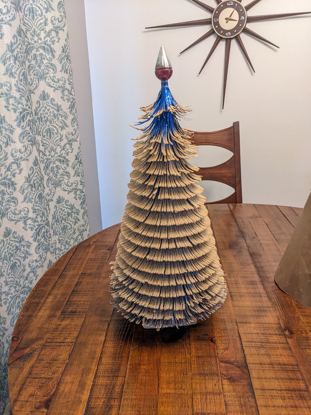 ALUMINUM TINSEL TREE Tabletop Christmas Decor Vintage Holiday Decor Mid