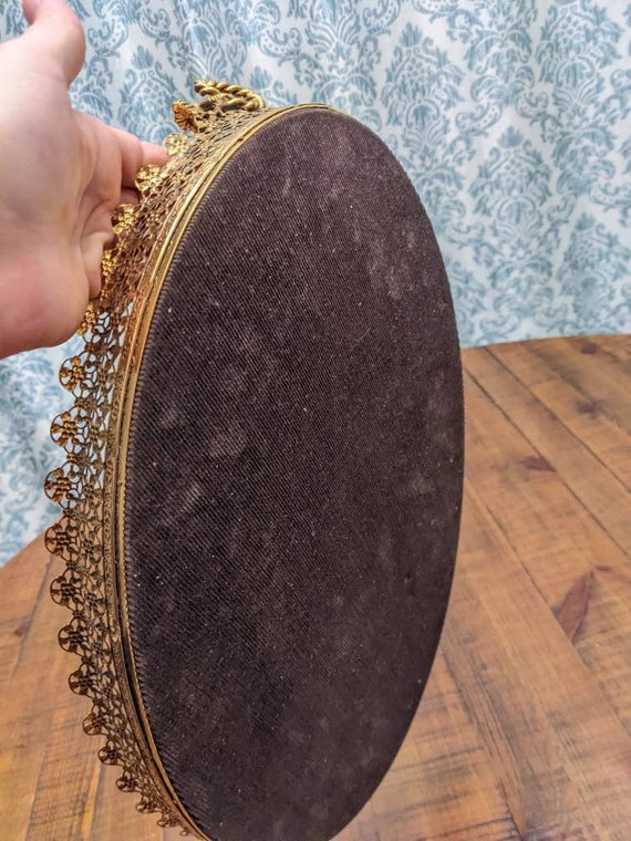 Large Gold Round Mirror Tray Vanity Tray Decorative Tray Gold