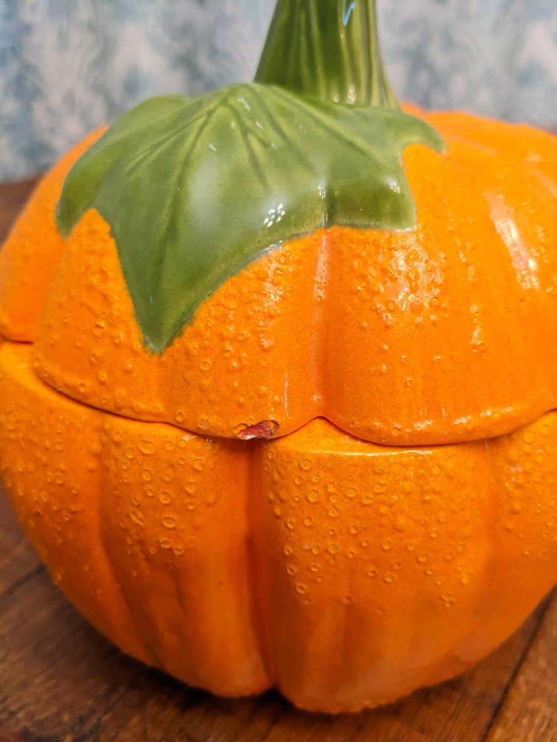 Pumpkin Cookie Jar Halloween Candy Dish Punking Jar Ceramic Etsy