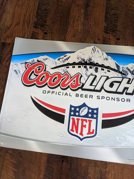 Coors Light Sign Metal Beer Sin Coors Collectible Beer Memorabilia