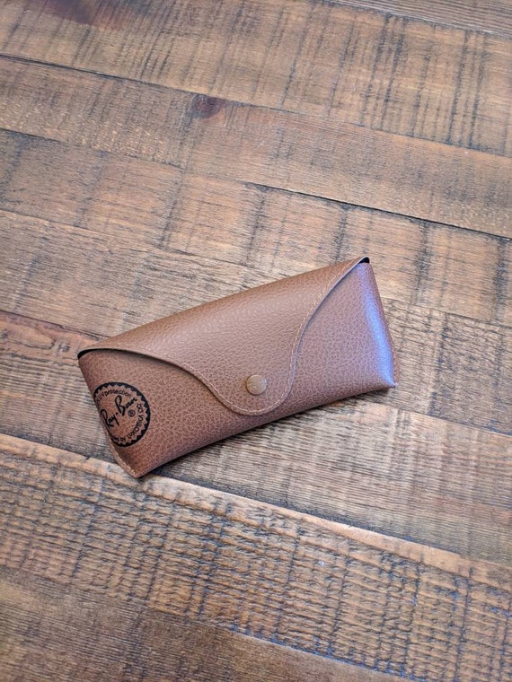 Leather Ray-Ban Glasses Case Brown Leather Case N… - image 2