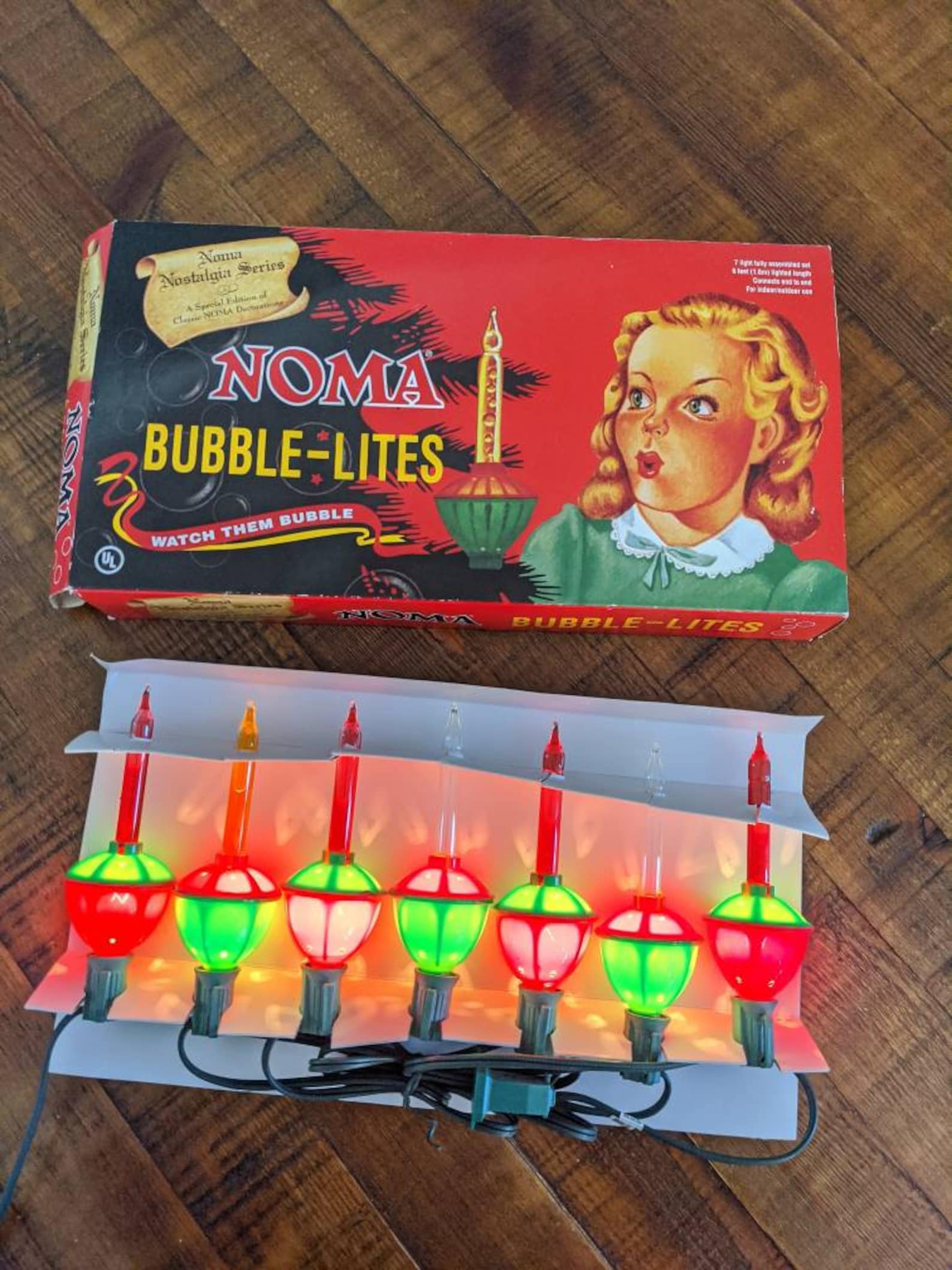 Noma Bubble Lites Retro Christmas Lights Bubbling Lights Etsy UK