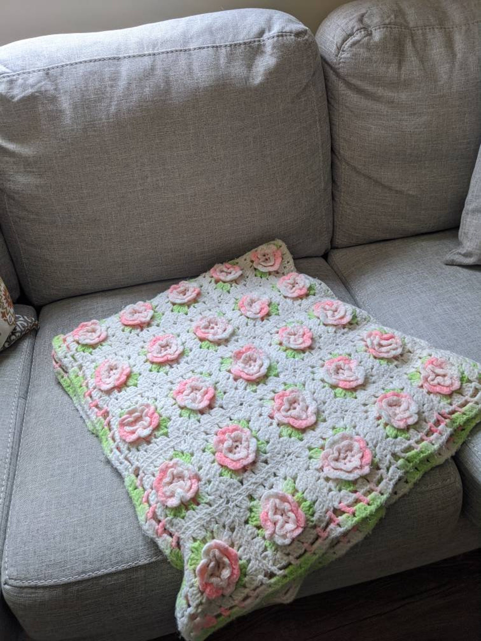 Vintage Knit Blanket Nursery Blanket Baby Blanket Vintage Etsy